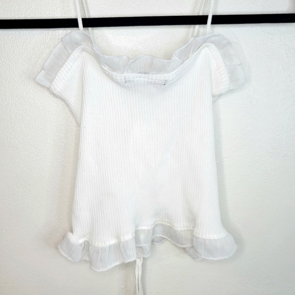 Shein, Womens's White Lace,  Sleeveless Tank Top, Size Medium - Picture 2 of 12